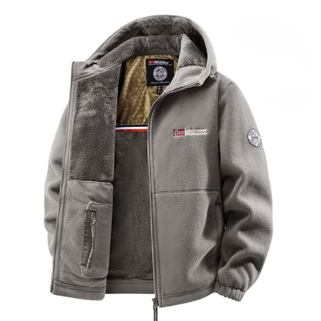 Filip | Ciepła Kurtka Polarowa z Kapturem