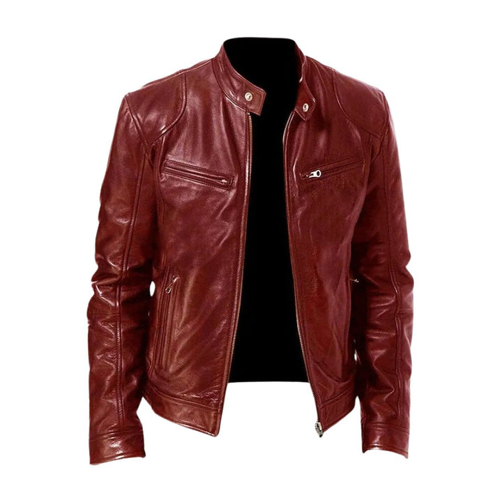Jakub | Klasyczna Skórzana Kurtka ze Stójką