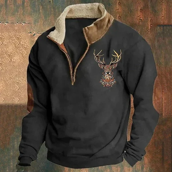 Wiktor | Stylowy Sweter Polarowy z Półzamkiem