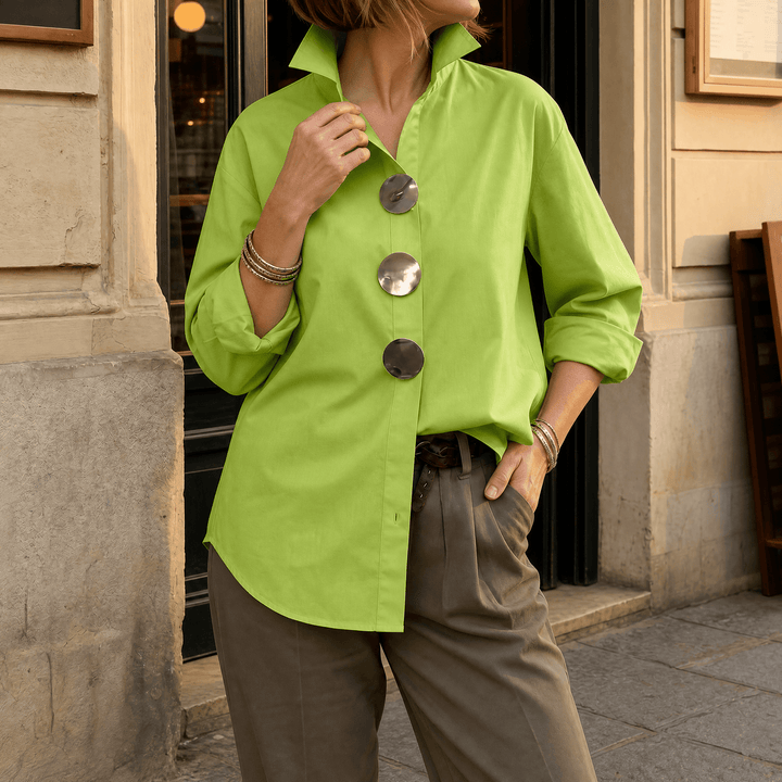 Alicja | Elegancka Bluzka z Ozdobnymi Guzikami
